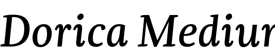 Dorica Medium Italic Yazı tipi ücretsiz indir